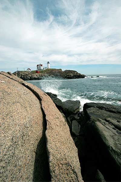 Nubble White House near York Beach, Maine