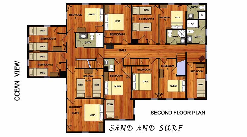 One Long Beach Properties Maine Second floor Plans